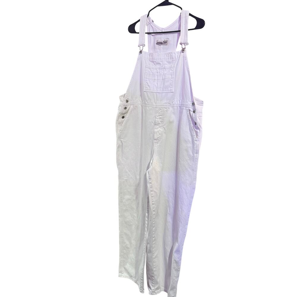 LondonJean white SZ XL Wide leg Overalls RARE